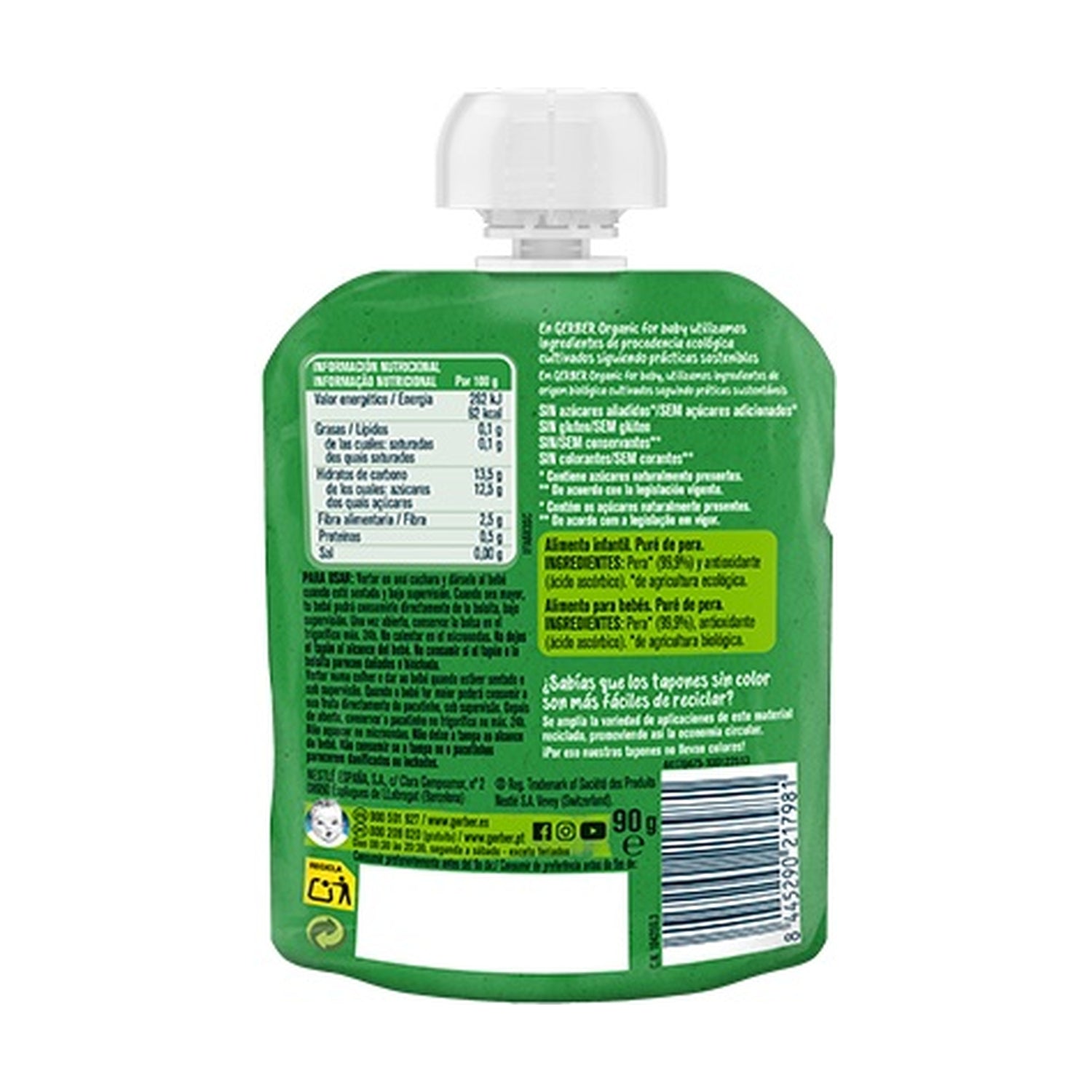 GERBER BIO Pere| piure bebelusi de la 4 luni |80g